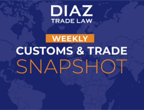 Customs and Weekly Trade Snapshot