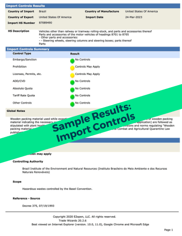 Shipping Solutions Import Controls Wizard