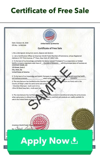 Certificate of Free Sale | Shipping Solutions